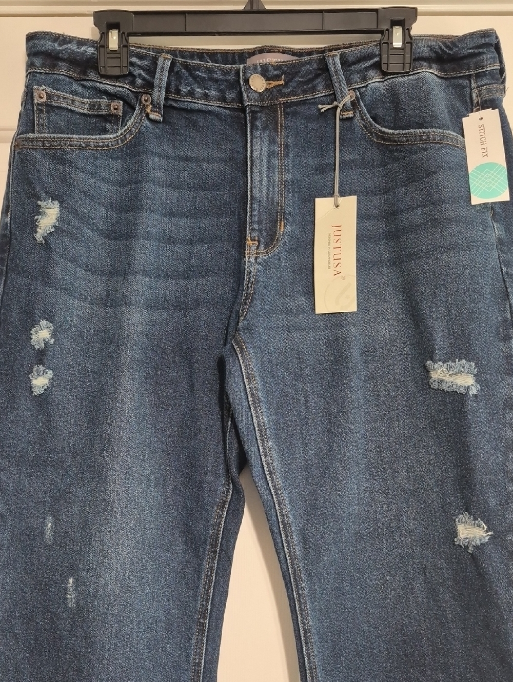 Just USA Jeans Phillip Capri Distressed Stretch Women 14